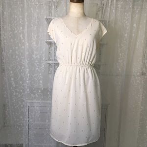Oh My Julian Lined Cream Dress with Anchors